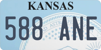 KS license plate 588ANE