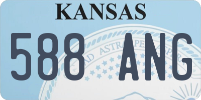 KS license plate 588ANG