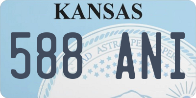 KS license plate 588ANI