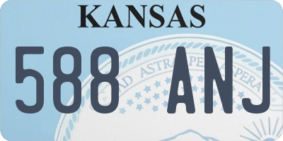 KS license plate 588ANJ
