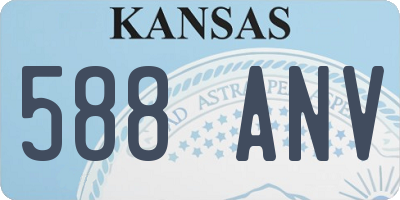 KS license plate 588ANV