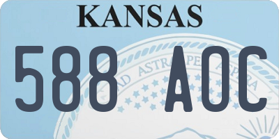 KS license plate 588AOC