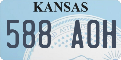 KS license plate 588AOH