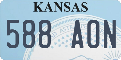KS license plate 588AON