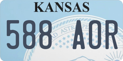 KS license plate 588AOR