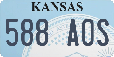 KS license plate 588AOS
