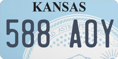 KS license plate 588AOY
