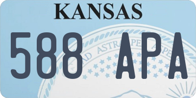 KS license plate 588APA