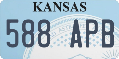 KS license plate 588APB