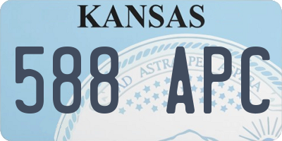 KS license plate 588APC