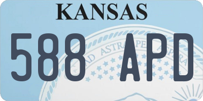 KS license plate 588APD