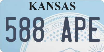 KS license plate 588APE