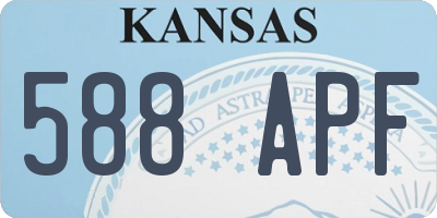 KS license plate 588APF
