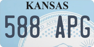 KS license plate 588APG