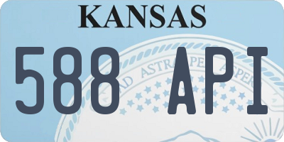 KS license plate 588API