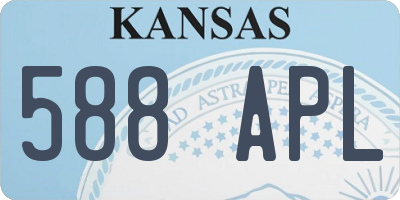 KS license plate 588APL