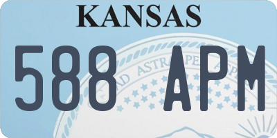 KS license plate 588APM