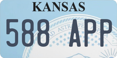 KS license plate 588APP