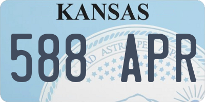 KS license plate 588APR