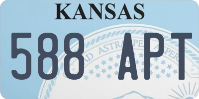 KS license plate 588APT