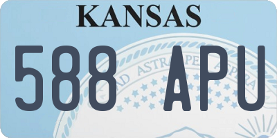 KS license plate 588APU