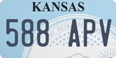 KS license plate 588APV