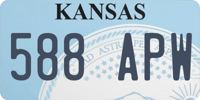 KS license plate 588APW
