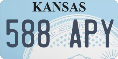 KS license plate 588APY