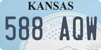 KS license plate 588AQW