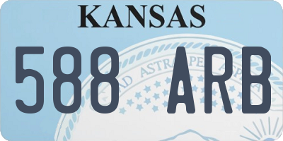 KS license plate 588ARB