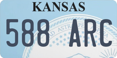 KS license plate 588ARC