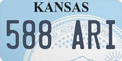 KS license plate 588ARI