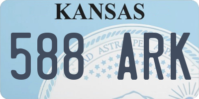 KS license plate 588ARK