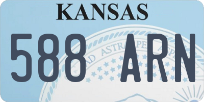 KS license plate 588ARN