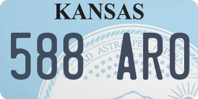 KS license plate 588ARO