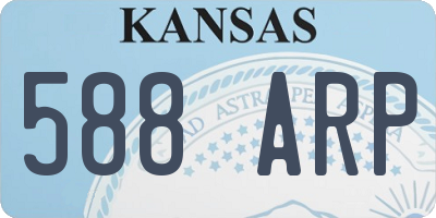 KS license plate 588ARP