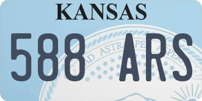 KS license plate 588ARS