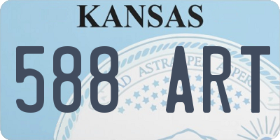 KS license plate 588ART