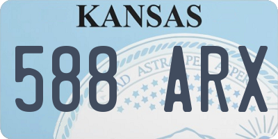 KS license plate 588ARX
