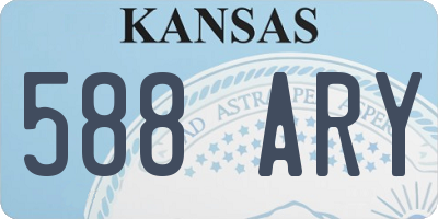 KS license plate 588ARY