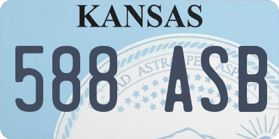 KS license plate 588ASB