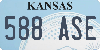KS license plate 588ASE