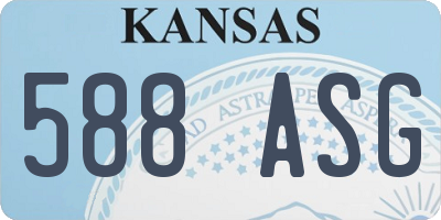 KS license plate 588ASG