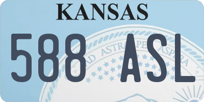 KS license plate 588ASL