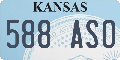 KS license plate 588ASO