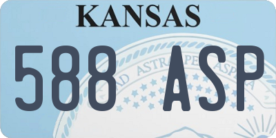 KS license plate 588ASP