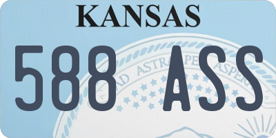 KS license plate 588ASS