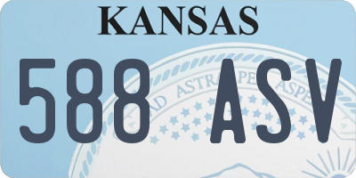 KS license plate 588ASV