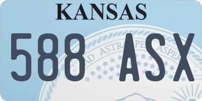 KS license plate 588ASX