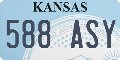 KS license plate 588ASY